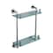 Alfi Brand Polished Chrome Wall Mount Dbl Glass Shower Shelf Bathroom Accessory AB9549 - alternate 1